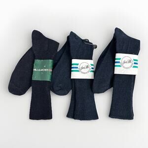 Vintage Sears Roebuck Hill & Archer Dark Blue Duraspun Acrylic Socks Size 10-13